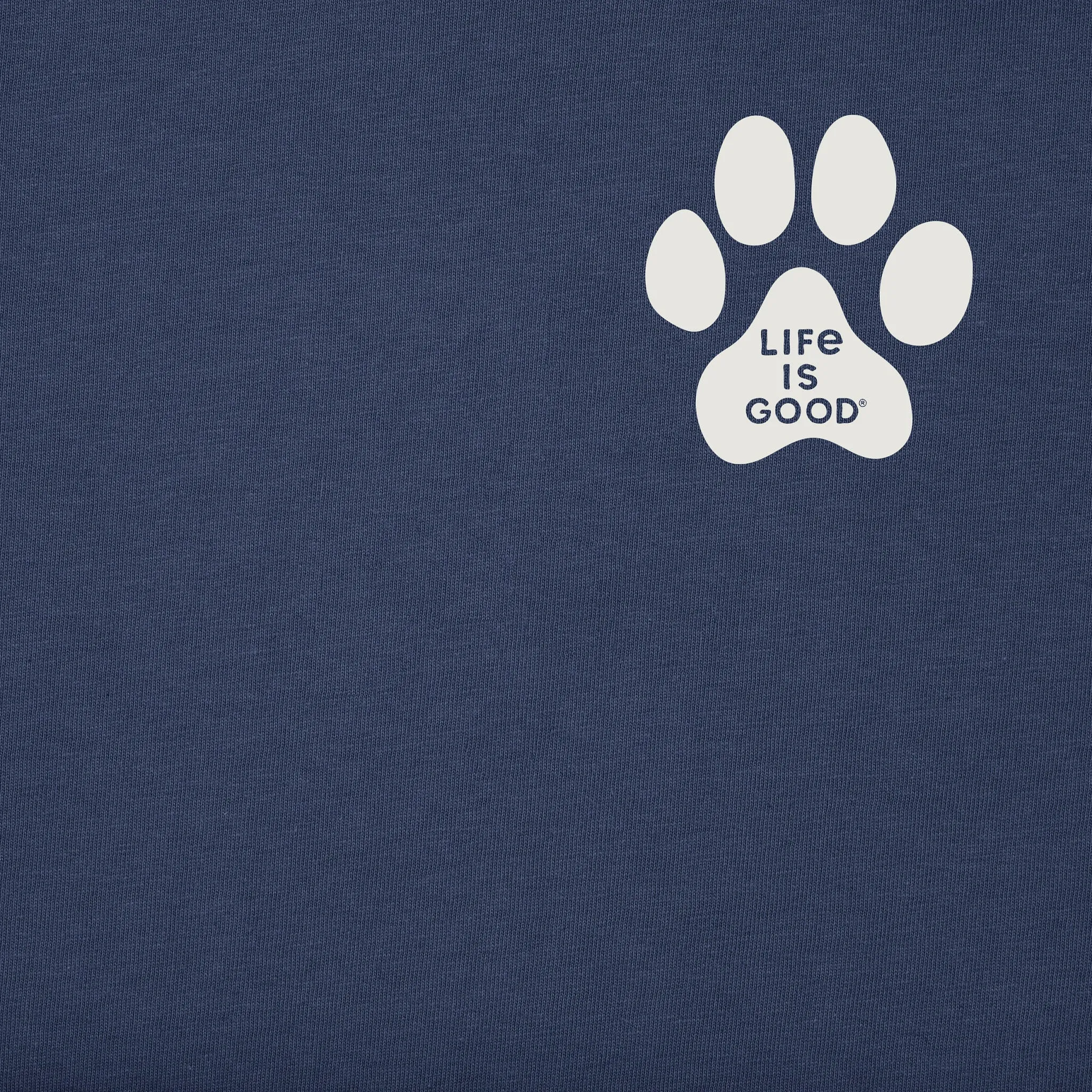 Men's Walking Paws Short Sleeve Crusher Tee Life is Good