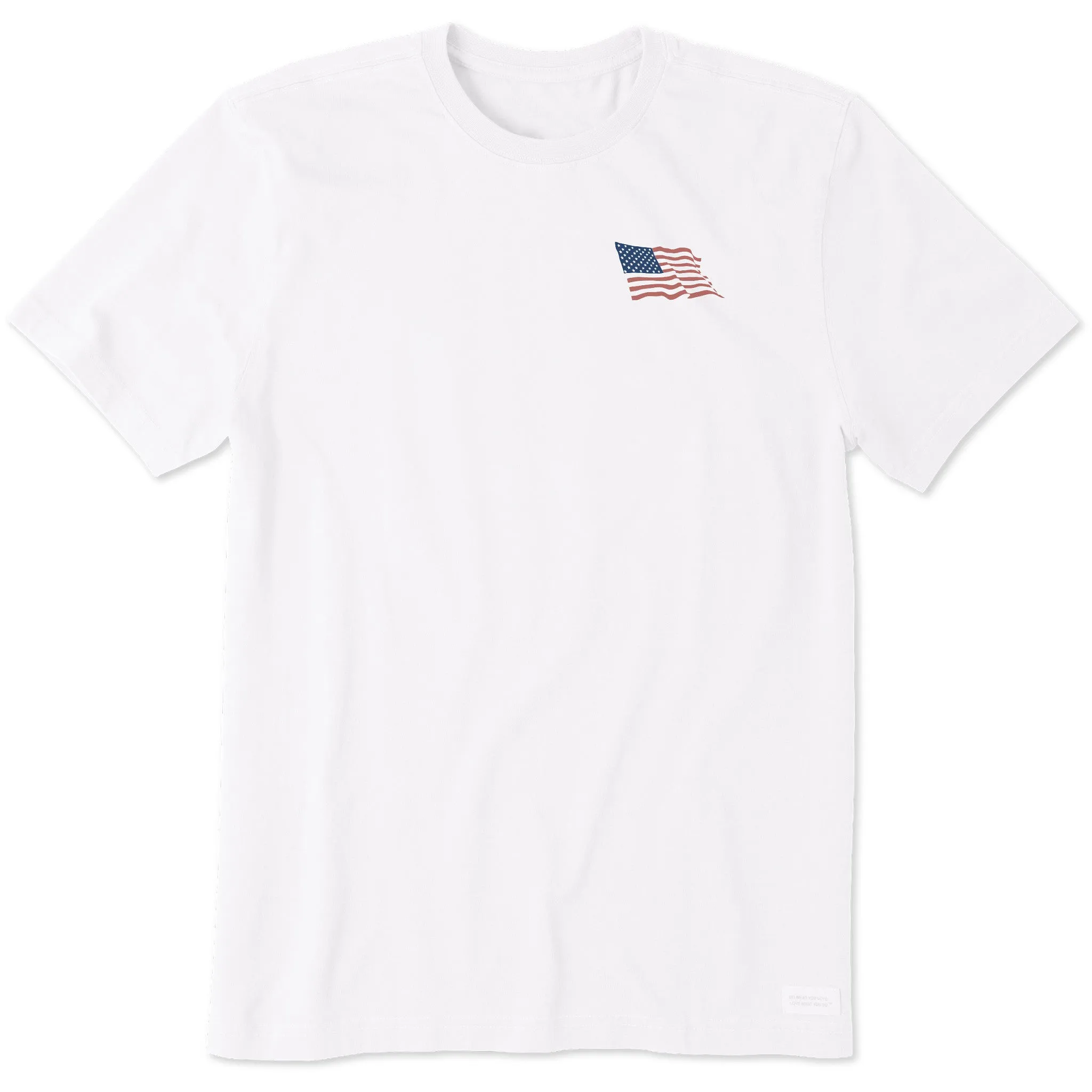 Men's Waving Flag Short Sleeve Crusher Tee Life is Good