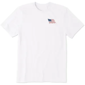 Men's Waving Flag Short Sleeve Crusher Tee Life is Good