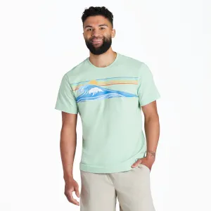 Men's Wavy Stripes Short Sleeve Crusher-LITE Tee Life is Good