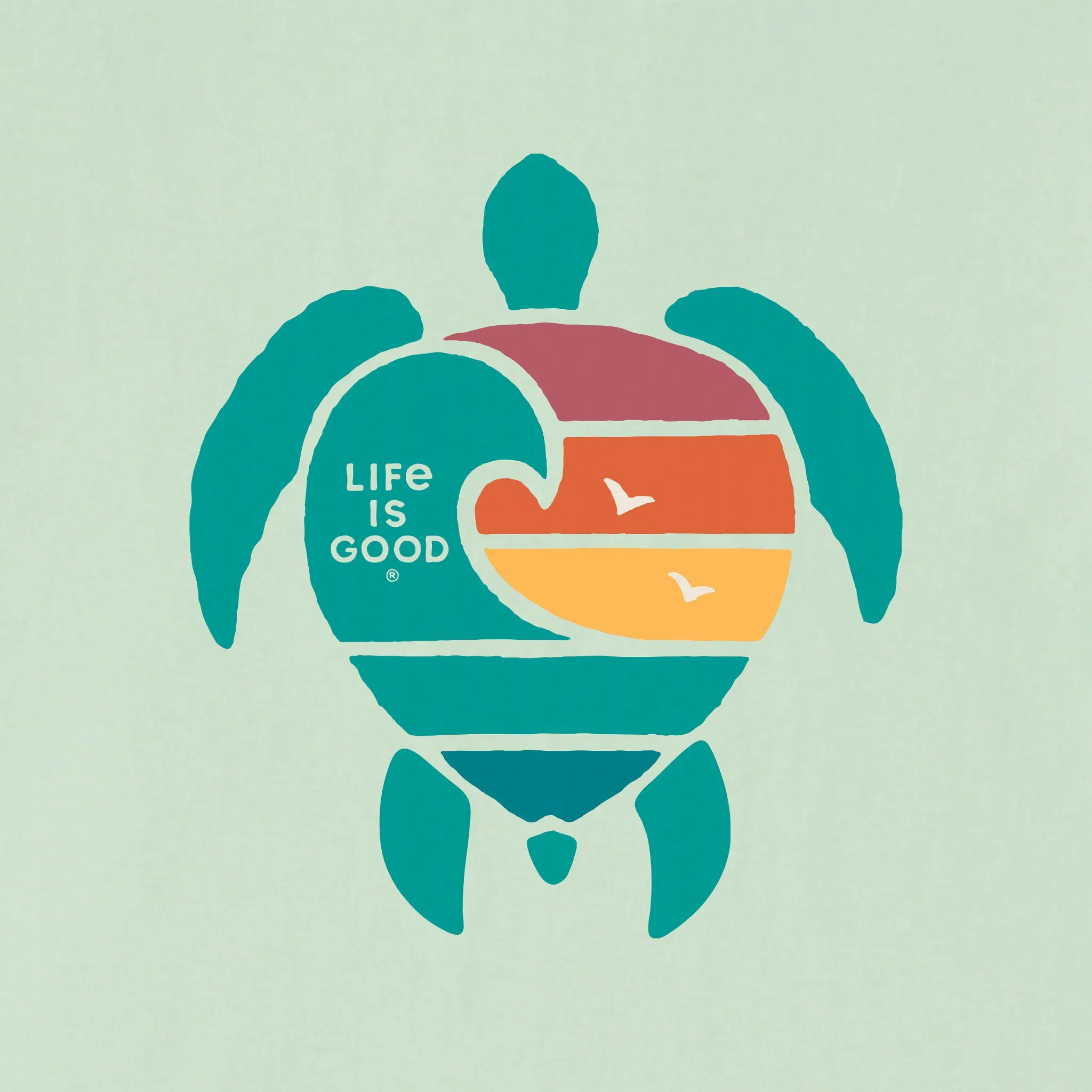 Men's Wavy Turtle Short Sleeve Crusher-LITE Tee Life is Good