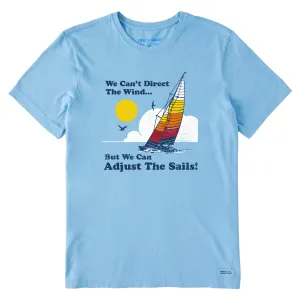 Men's We Can't Direct the Wind Sailboat Short Sleeve Tee Life is Good