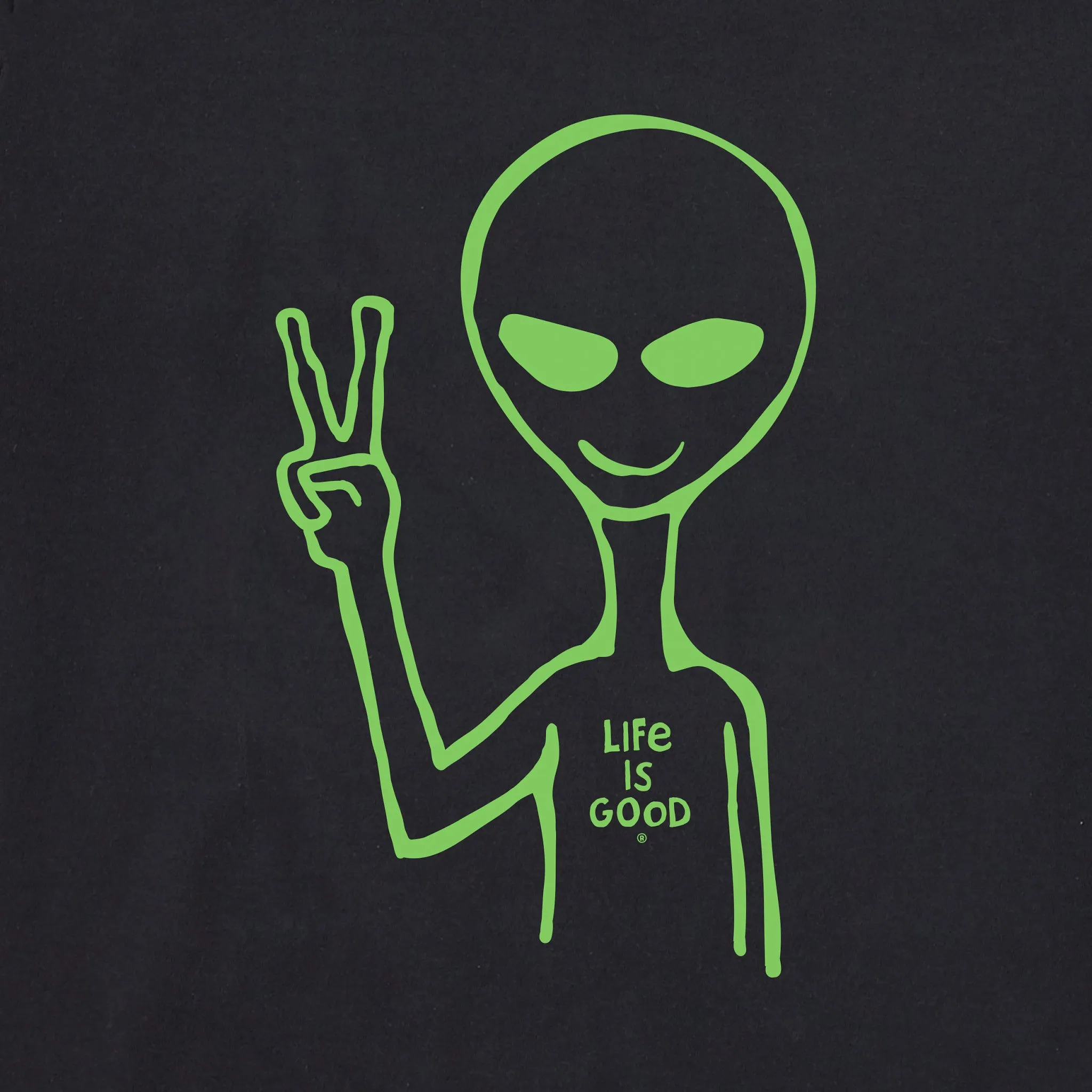 Men's We Come in Peace Short Sleeve Crusher Tee Life is Good