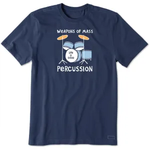 Men's Weapons of Mass Percussion Short Sleeve Crusher Tee Life is Good