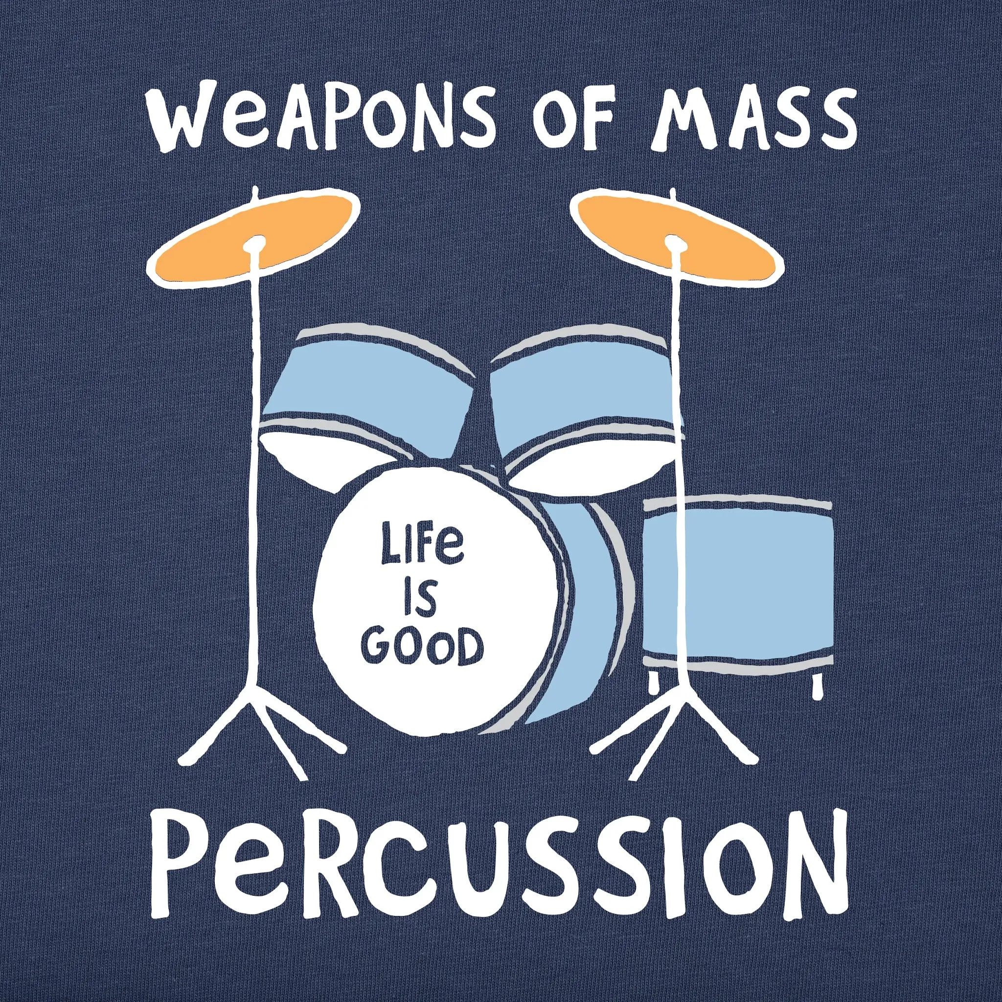Men's Weapons of Mass Percussion Short Sleeve Crusher Tee Life is Good