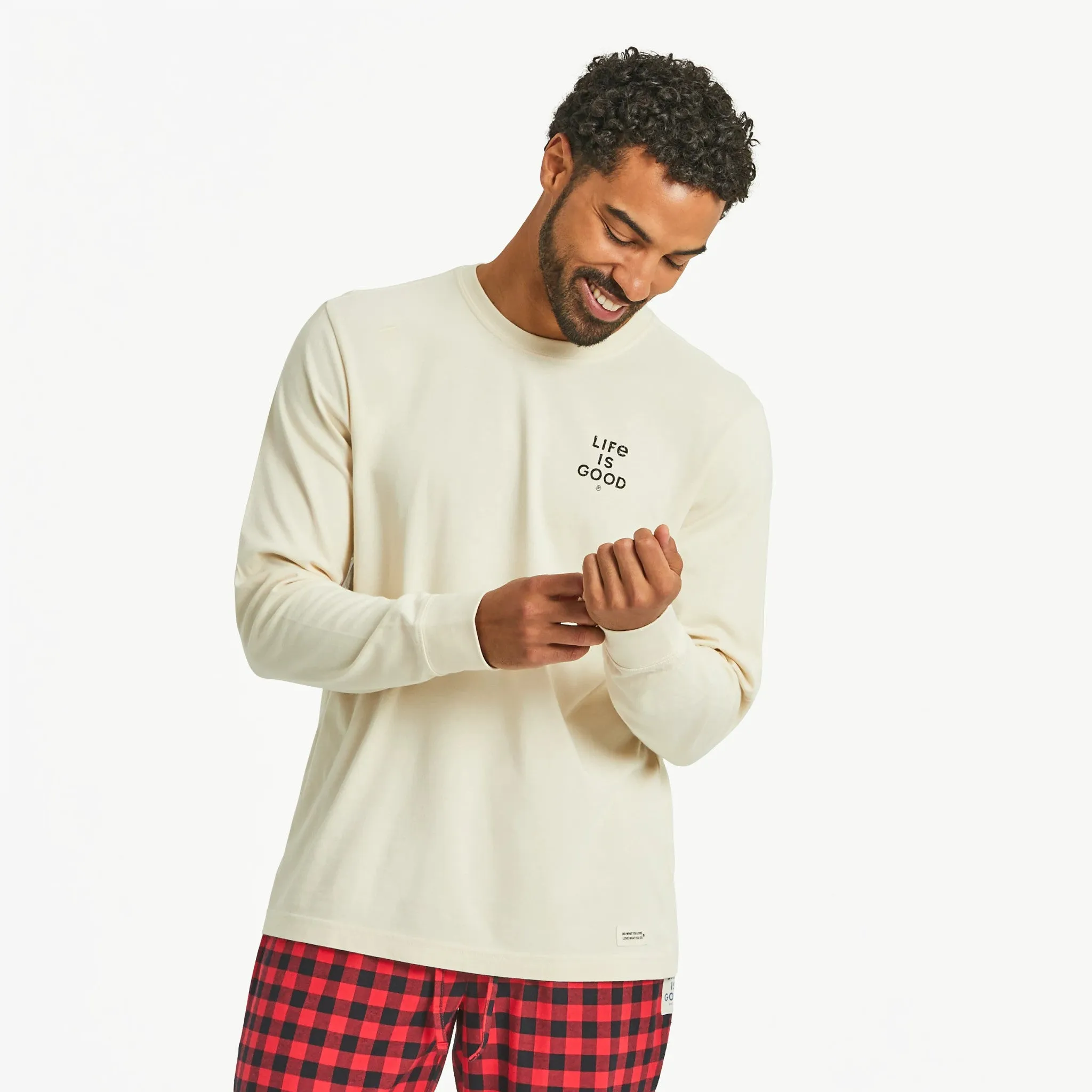 Men's What The Puck Long Sleeve Crusher Tee Life is Good