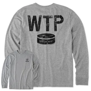Men's What The Puck Long Sleeve Crusher Tee Life is Good