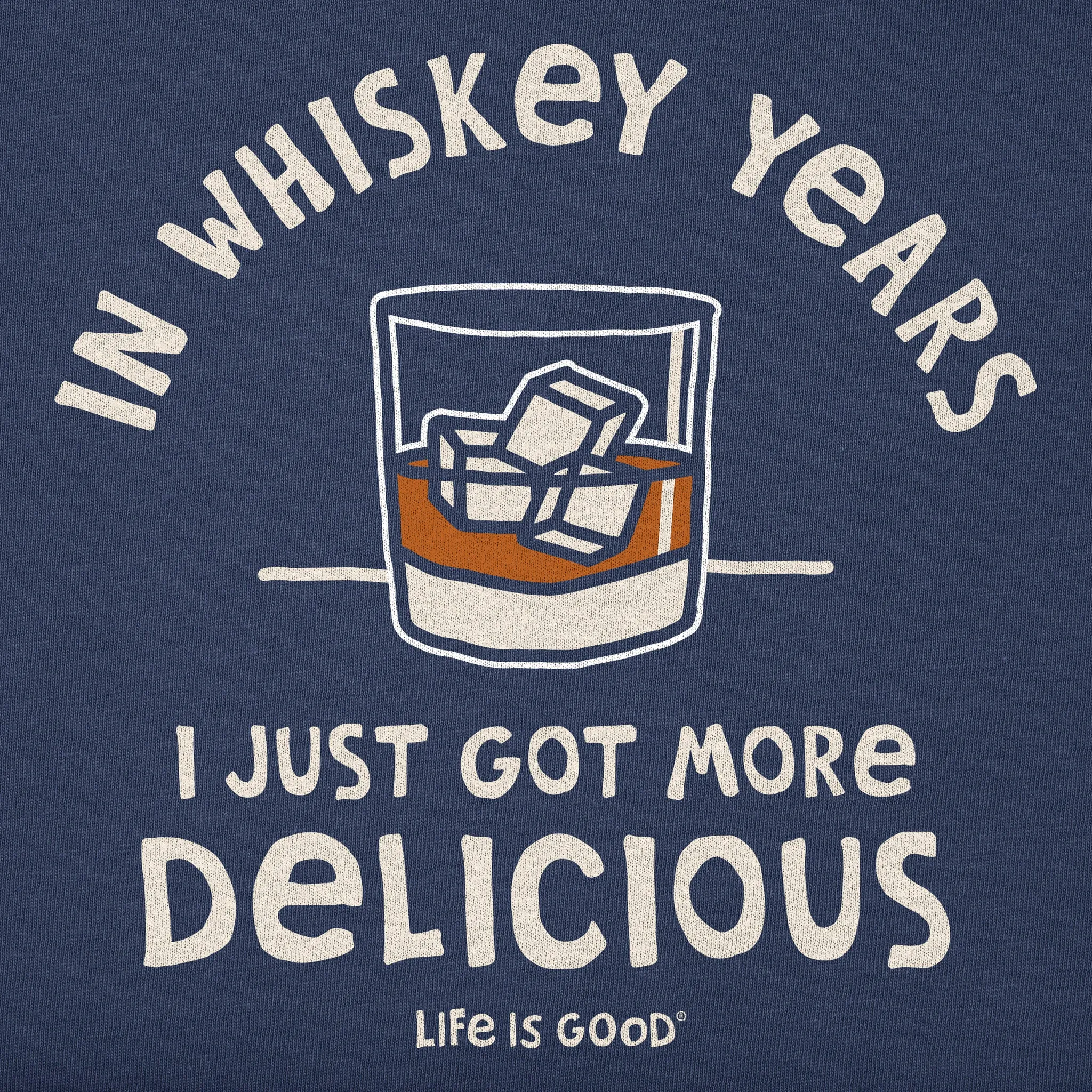 Men's Whiskey Years Long Sleeve Crusher Tee Life is Good