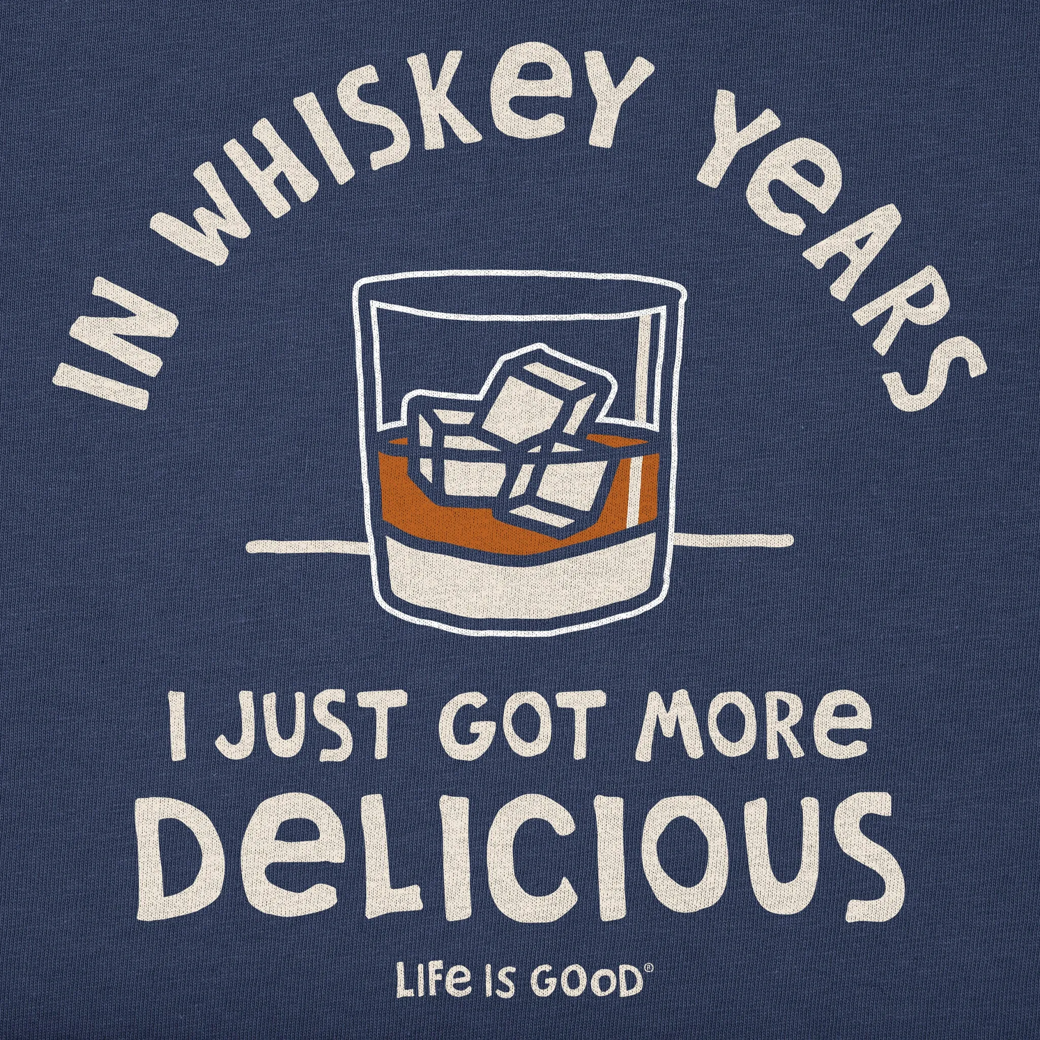 Men's Whiskey Years Short Sleeve Crusher Tee Life is Good