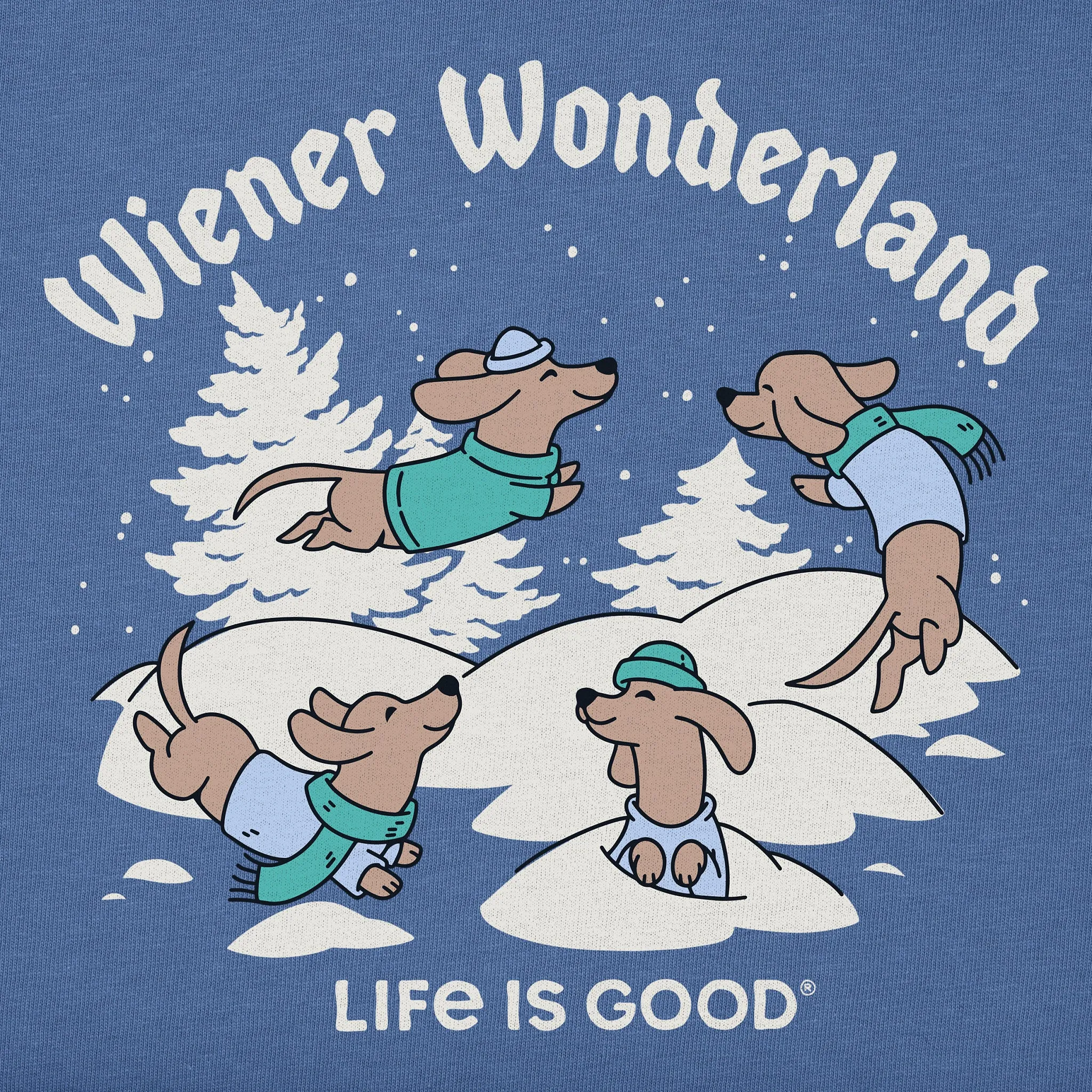 Men's Wiener Wonderland Long Sleeve Crusher Tee Life is Good
