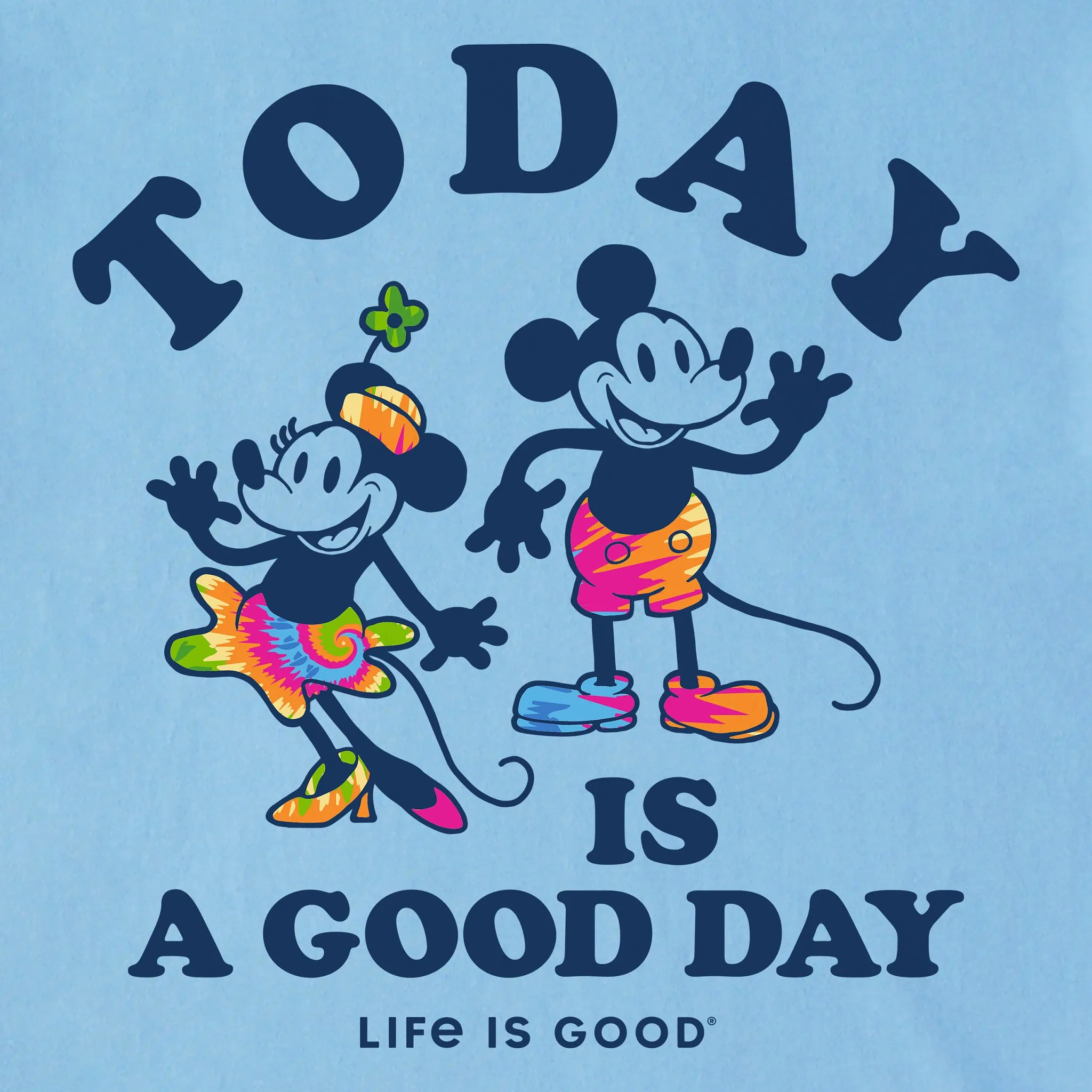Men's Willie and Lady Good Day Tie Dye Short Sleeve Tee Life is Good