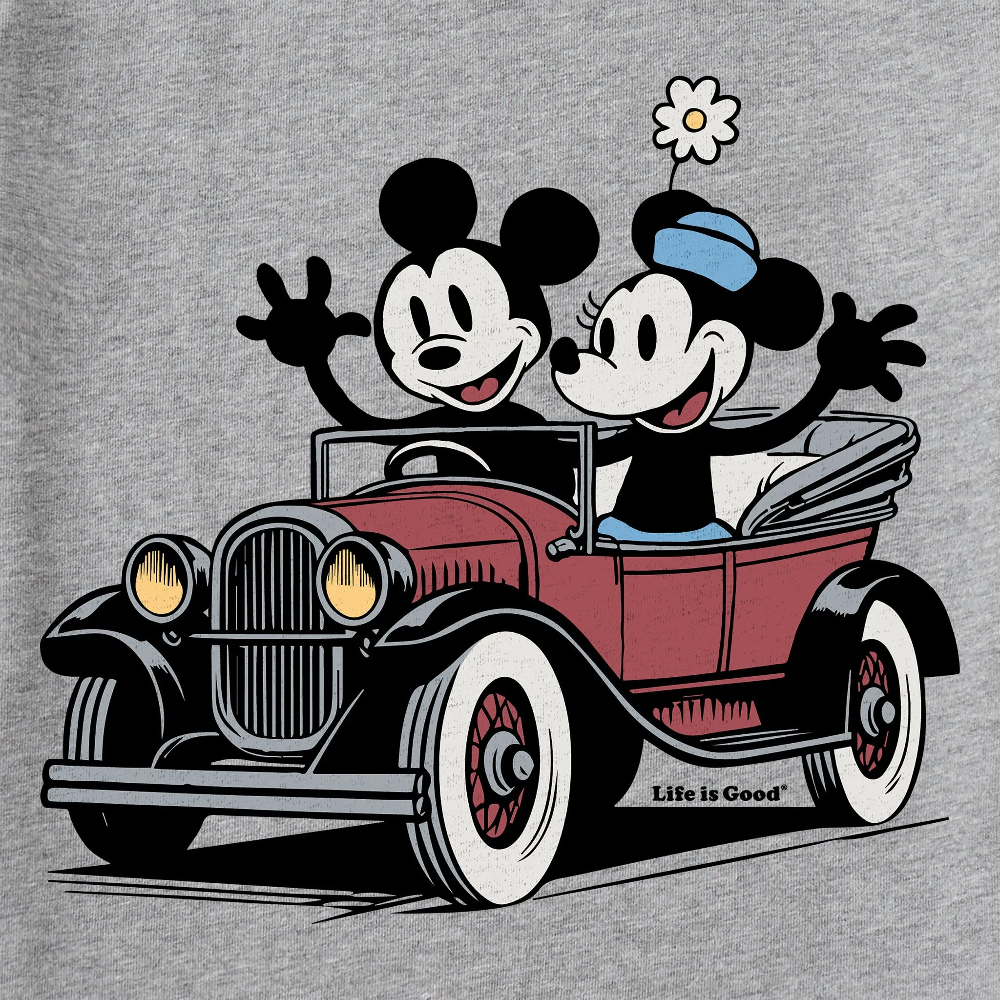 Men's Willie Antique Car Short Sleeve Tee Life is Good