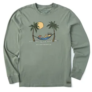 Men's Winnie Hammock Let it Snow Somewhere Else Long Sleeve Crusher Tee Life is Good