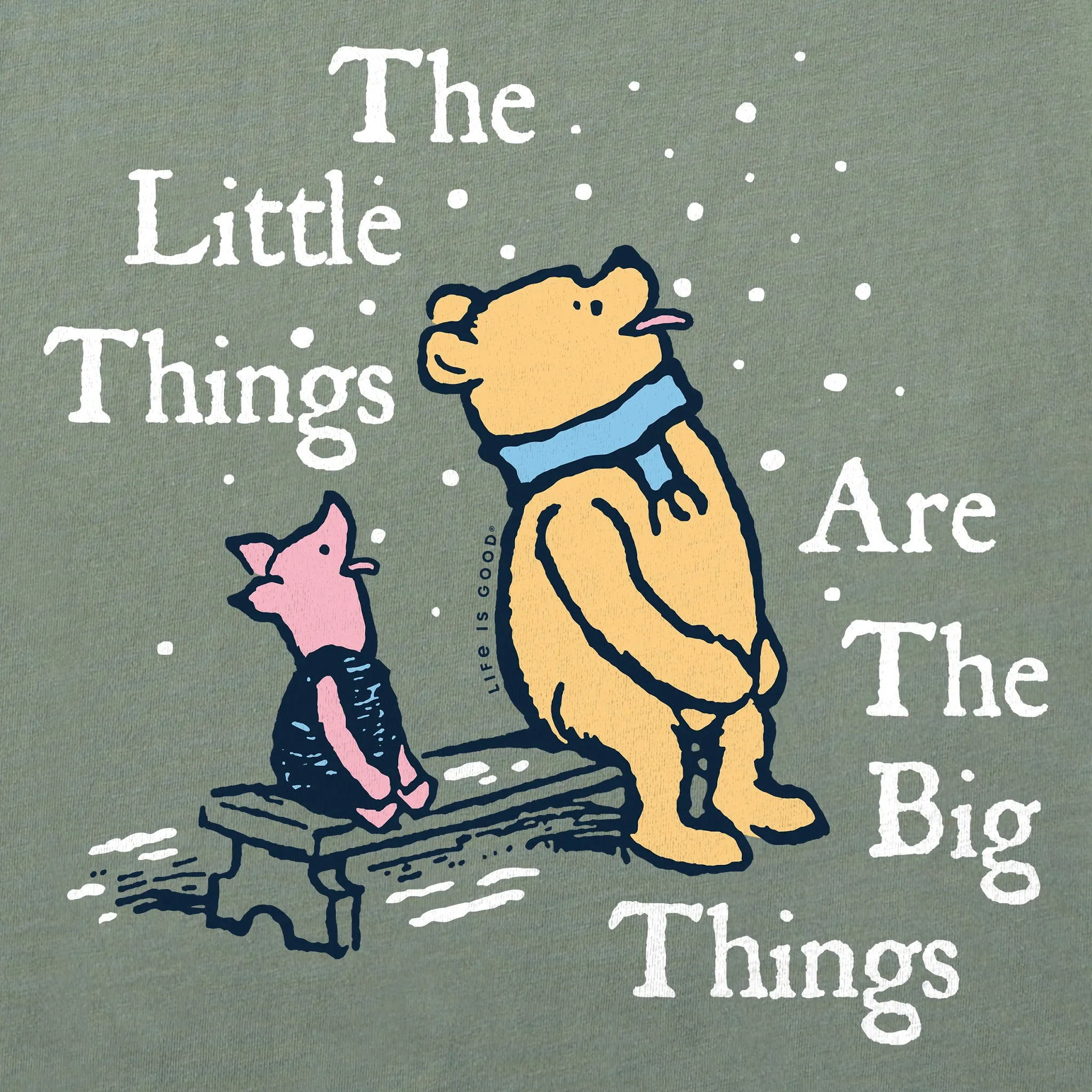 Men's Winnie Little Things are the Big Things Long Sleeve Crusher Tee Life is Good