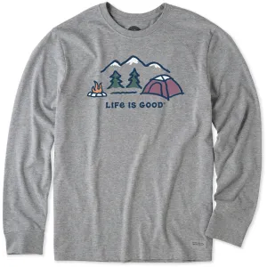 Men's Winter Campscape Long Sleeve Crusher Tee Life is Good