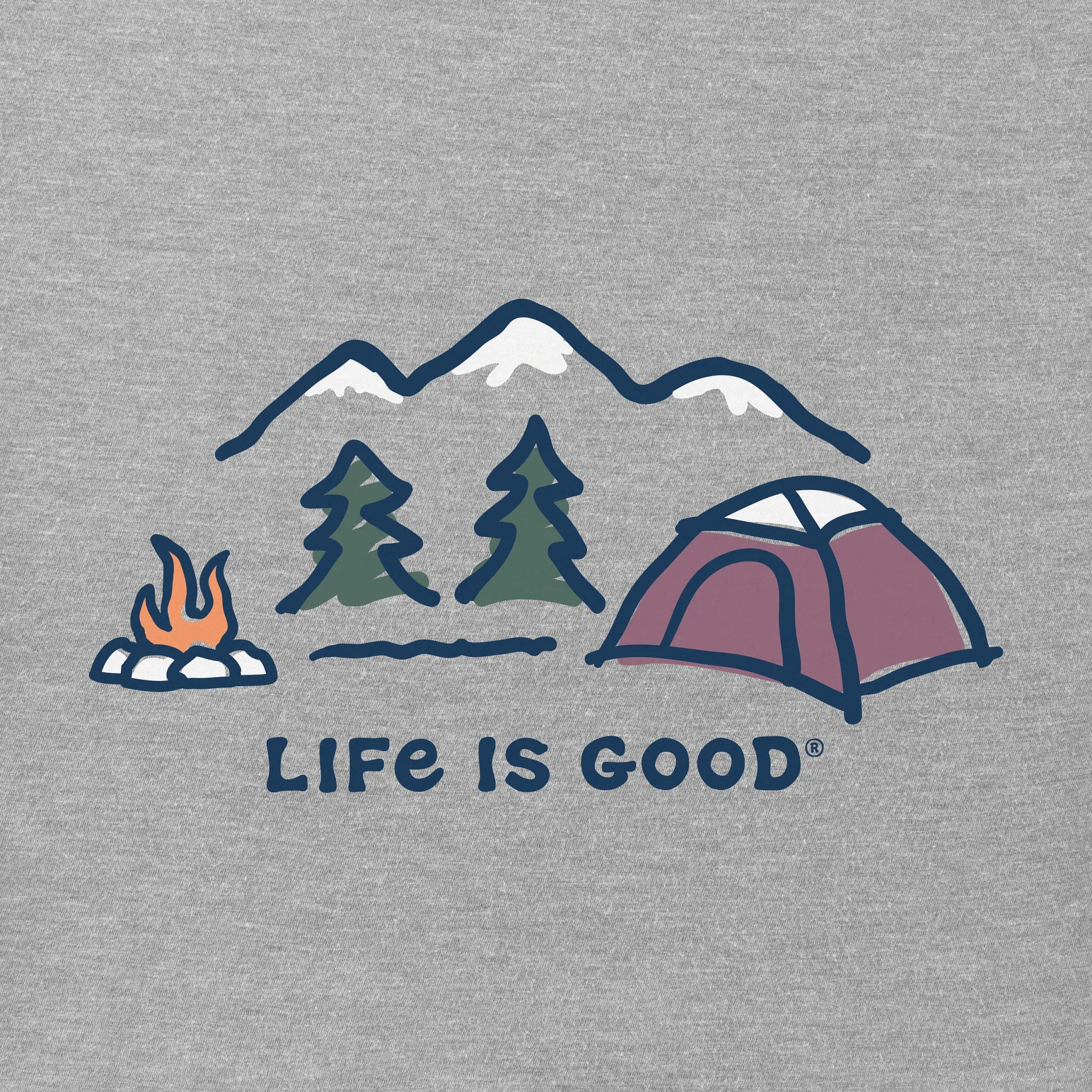 Men's Winter Campscape Long Sleeve Crusher Tee Life is Good