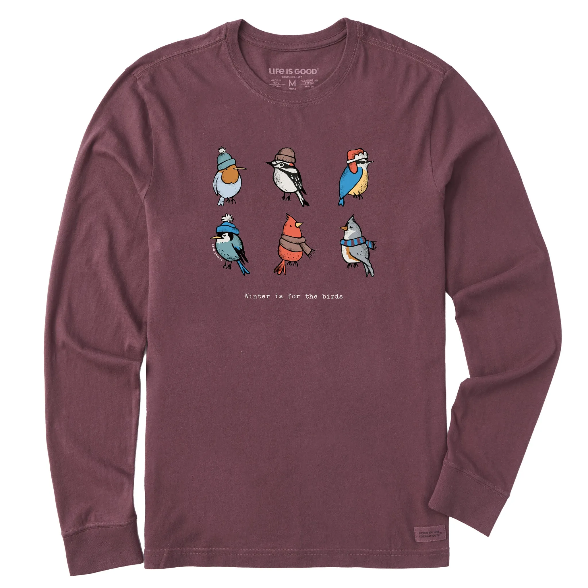 Men's Winter is for the Birds Grid Long Sleeve Crusher Tee Life is Good