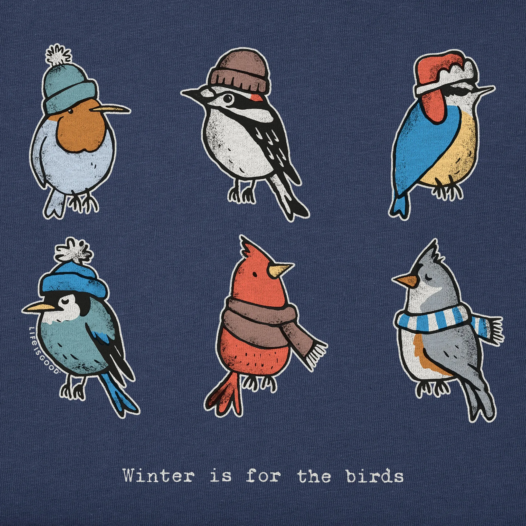 Men's Winter is for the Birds Grid Long Sleeve Crusher Tee Life is Good