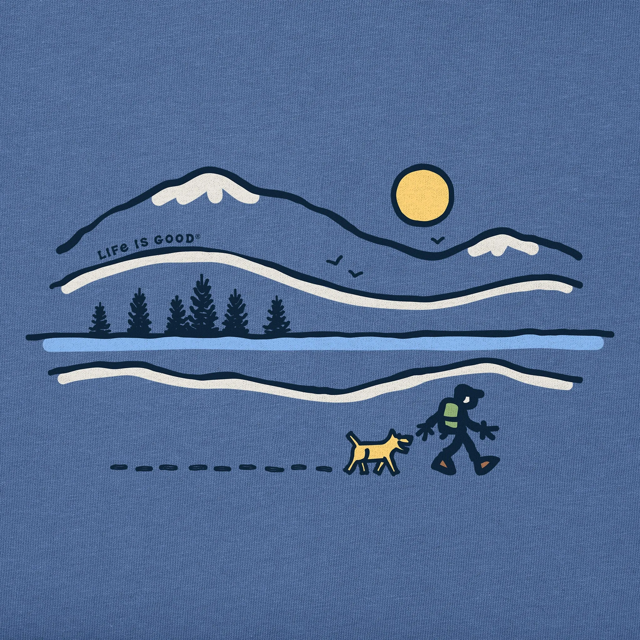 Men's Winter Lake Walk Short Sleeve Crusher Tee Life is Good