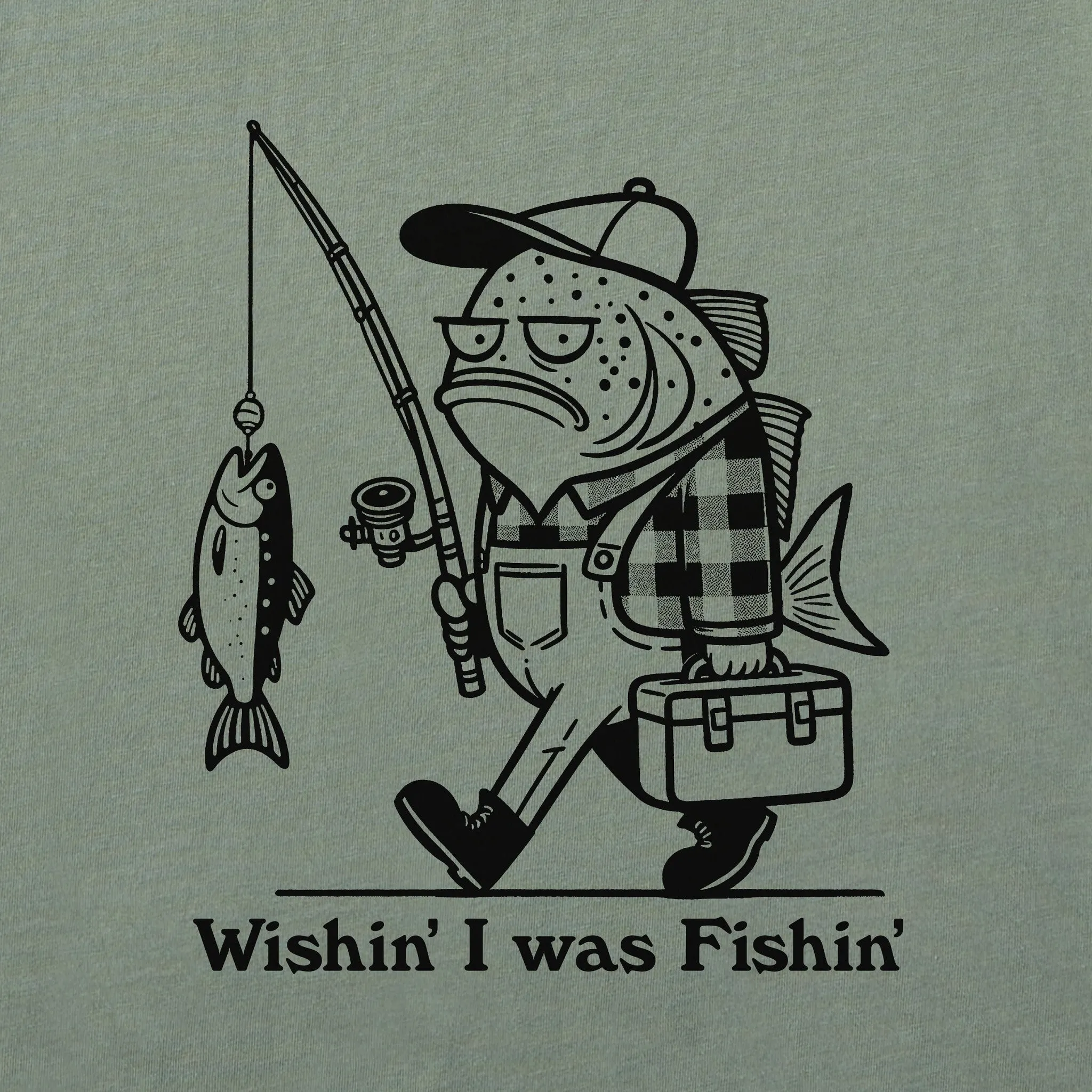 Men's Wishin' I Was Fishin' Short Sleeve Tee Life is Good