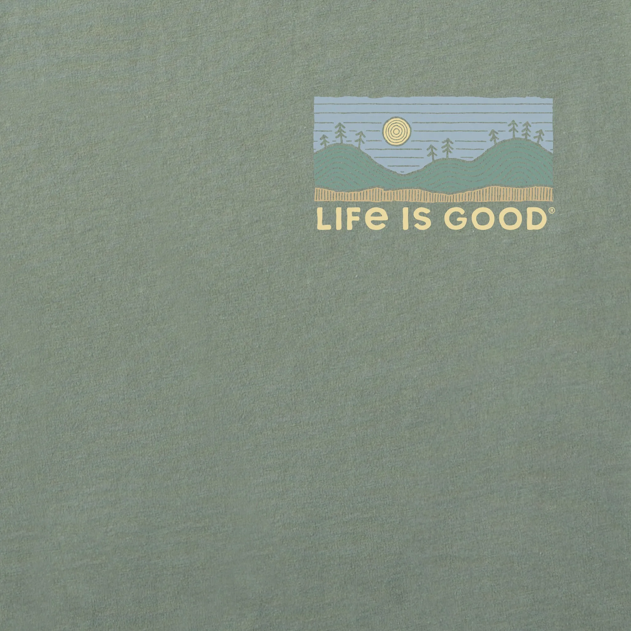 Men's Woodblock Kayak Short Sleeve Tee Life is Good