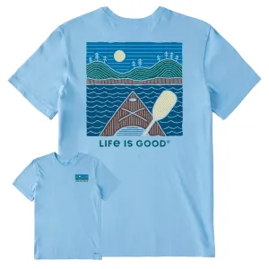 Men's Woodblock Kayak Short Sleeve Tee Life is Good
