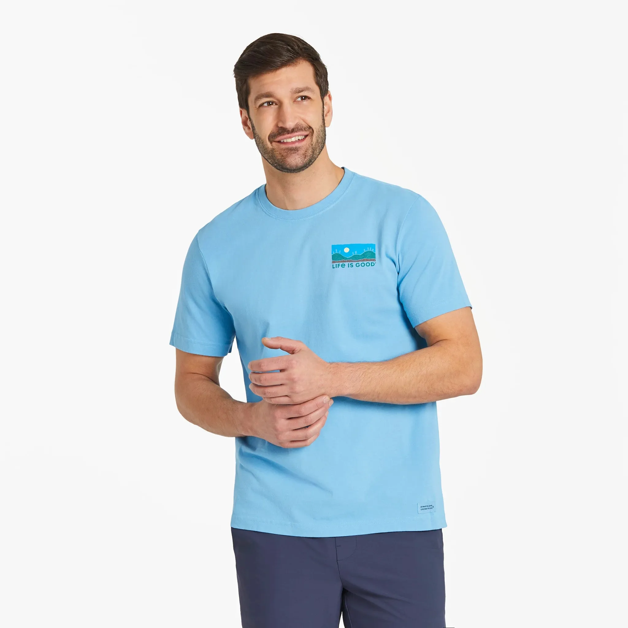 Men's Woodblock Kayak Short Sleeve Tee Life is Good