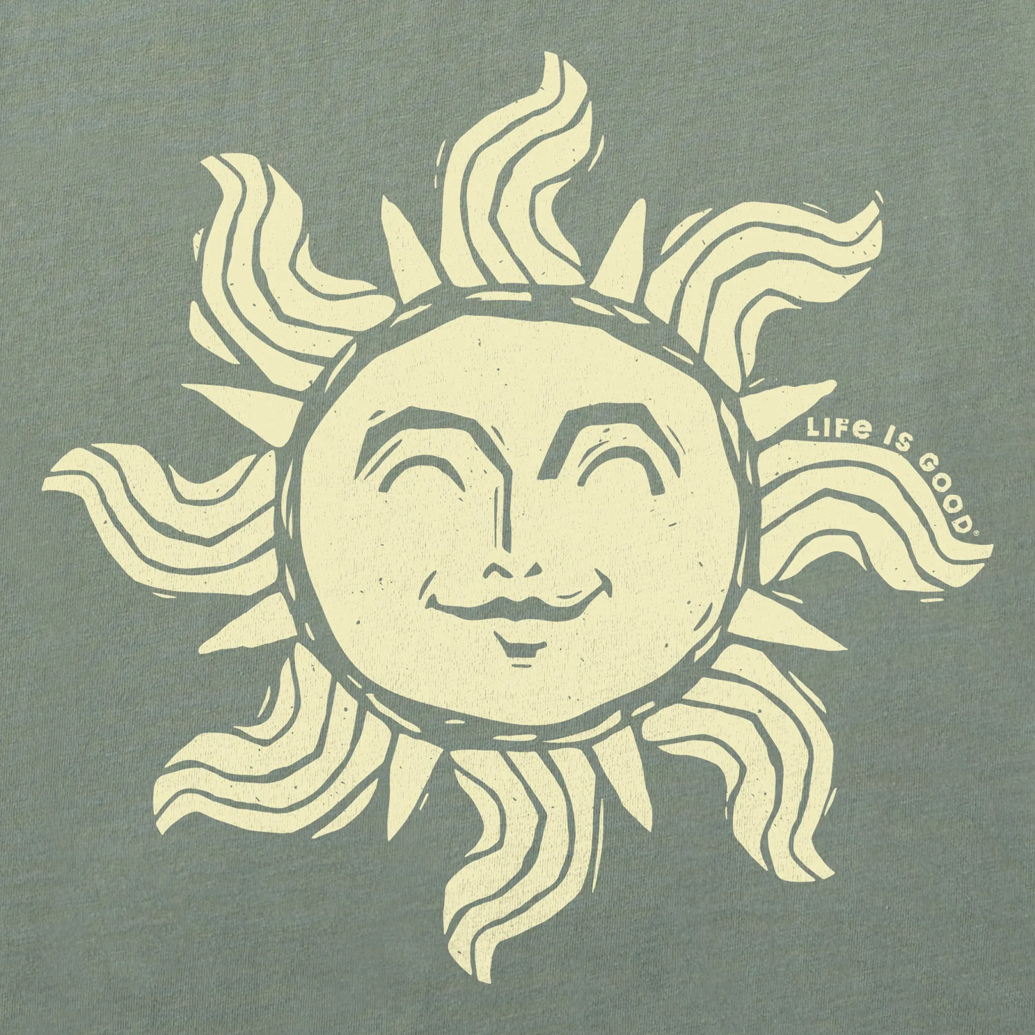 Men's Woodcut Sunshine Short Sleeve Crusher Tee Life is Good