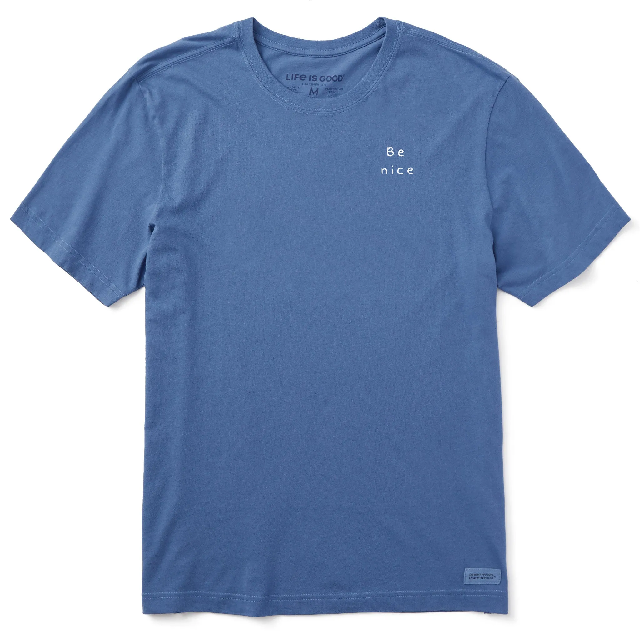 Men's Wordsmith Be Nice LC Short Sleeve Crusher Tee Life is Good