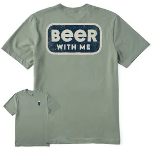Men's Wordsmith Beer with Me Short Sleeve Tee Life is Good
