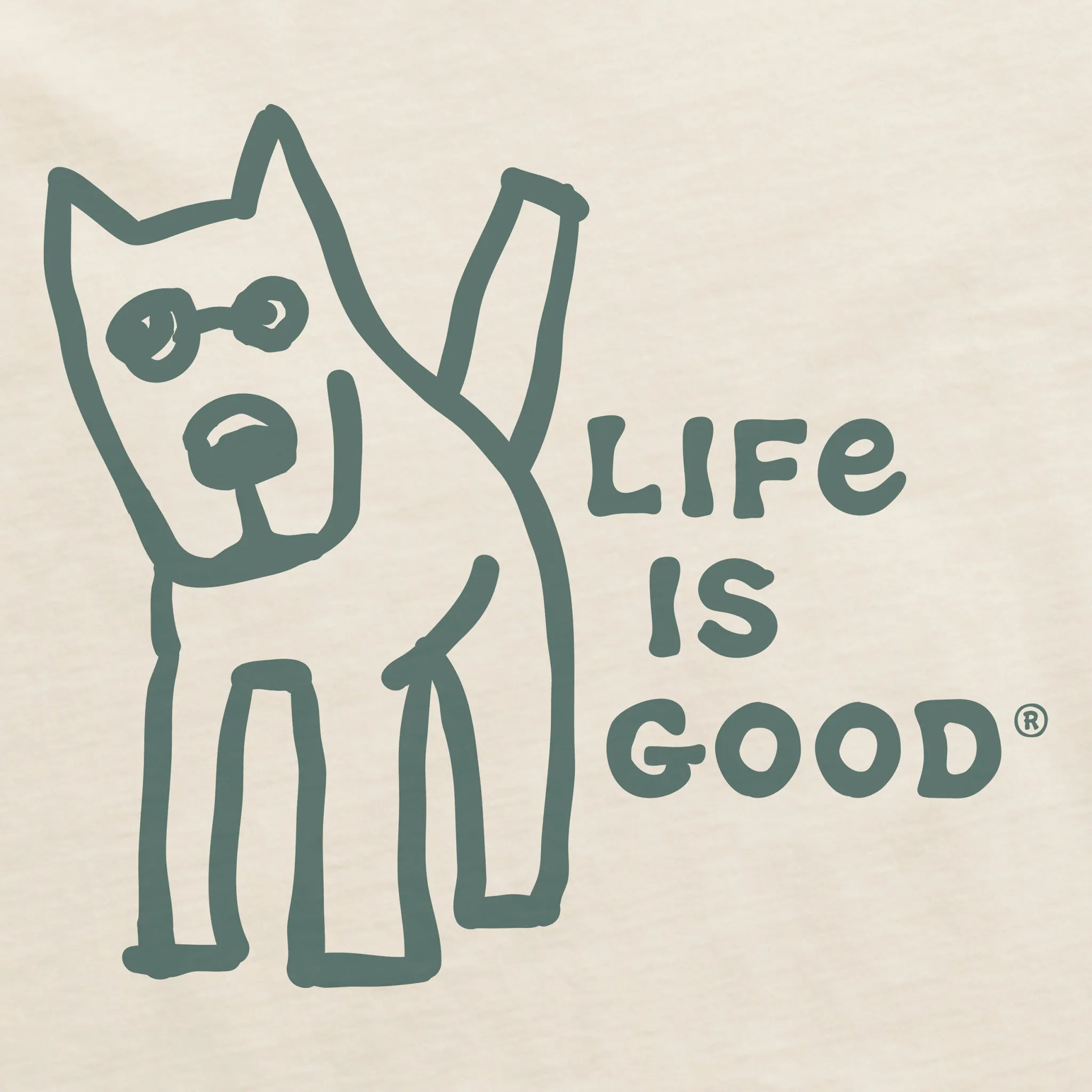 Men's Wordsmith Rocket Life is Good Short Sleeve Crusher Tee Life is Good