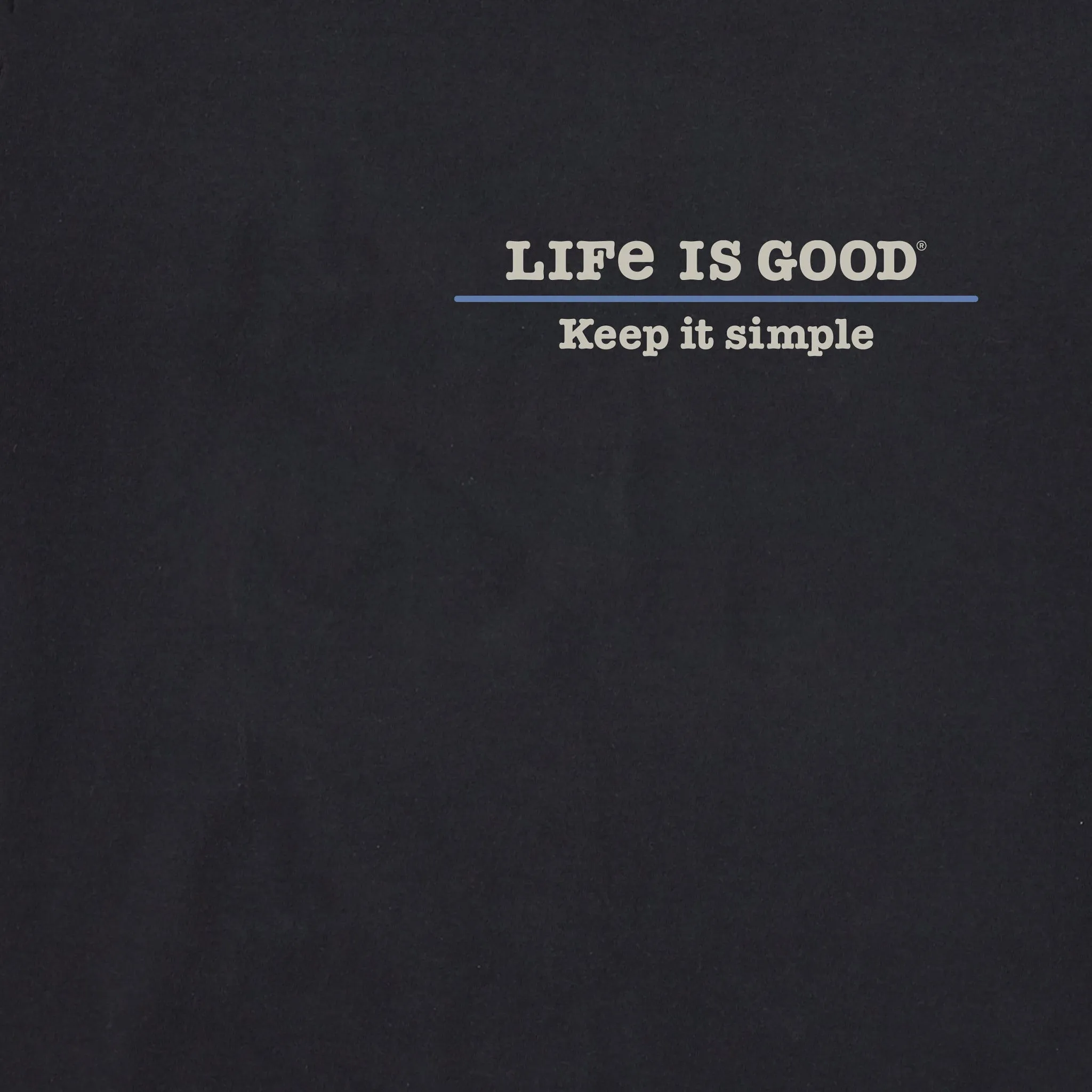 Men's Wordsmith Typewriter Keep it Simple Short Sleeve Tee Life is Good