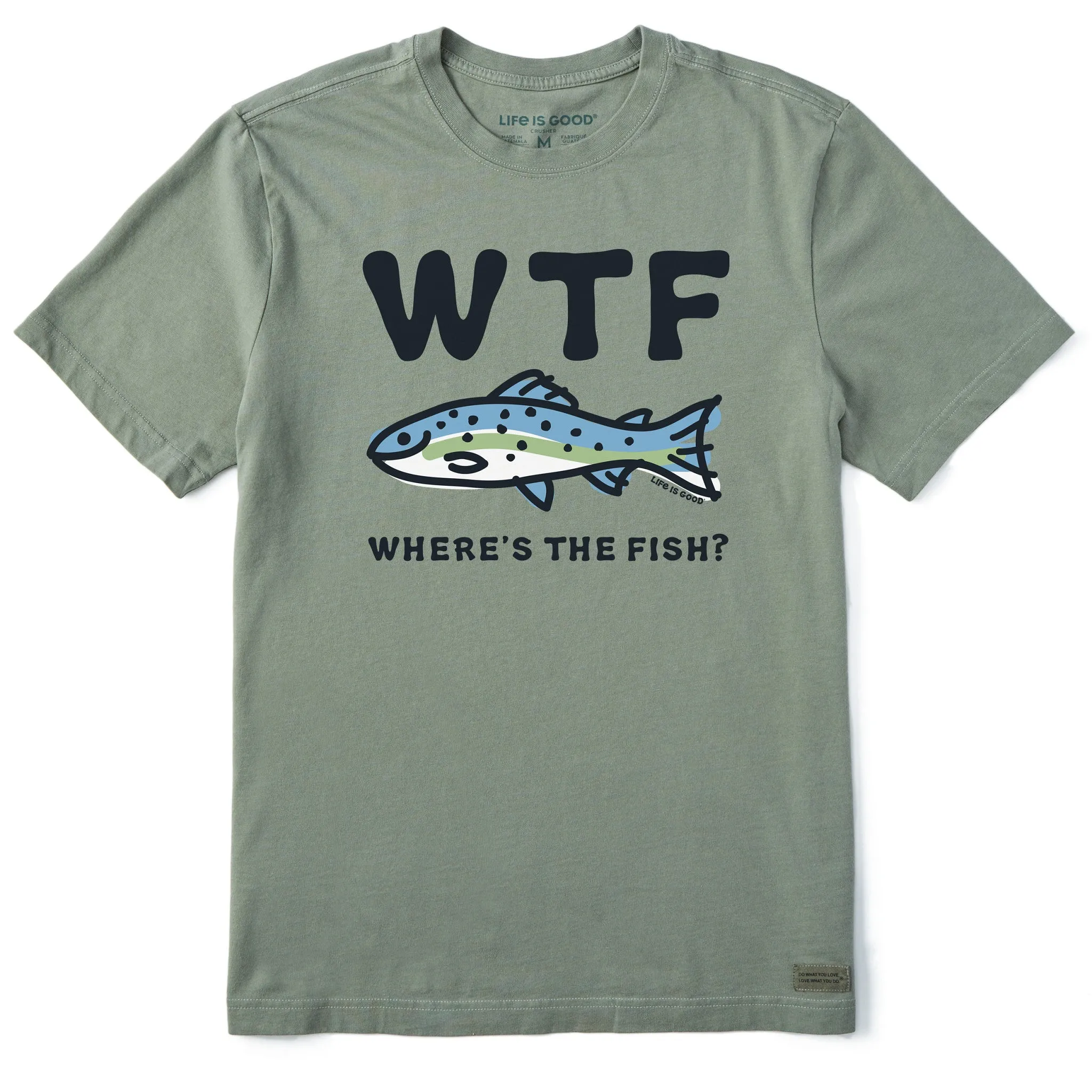 Men's WTF Fish Short Sleeve Tee Life is Good
