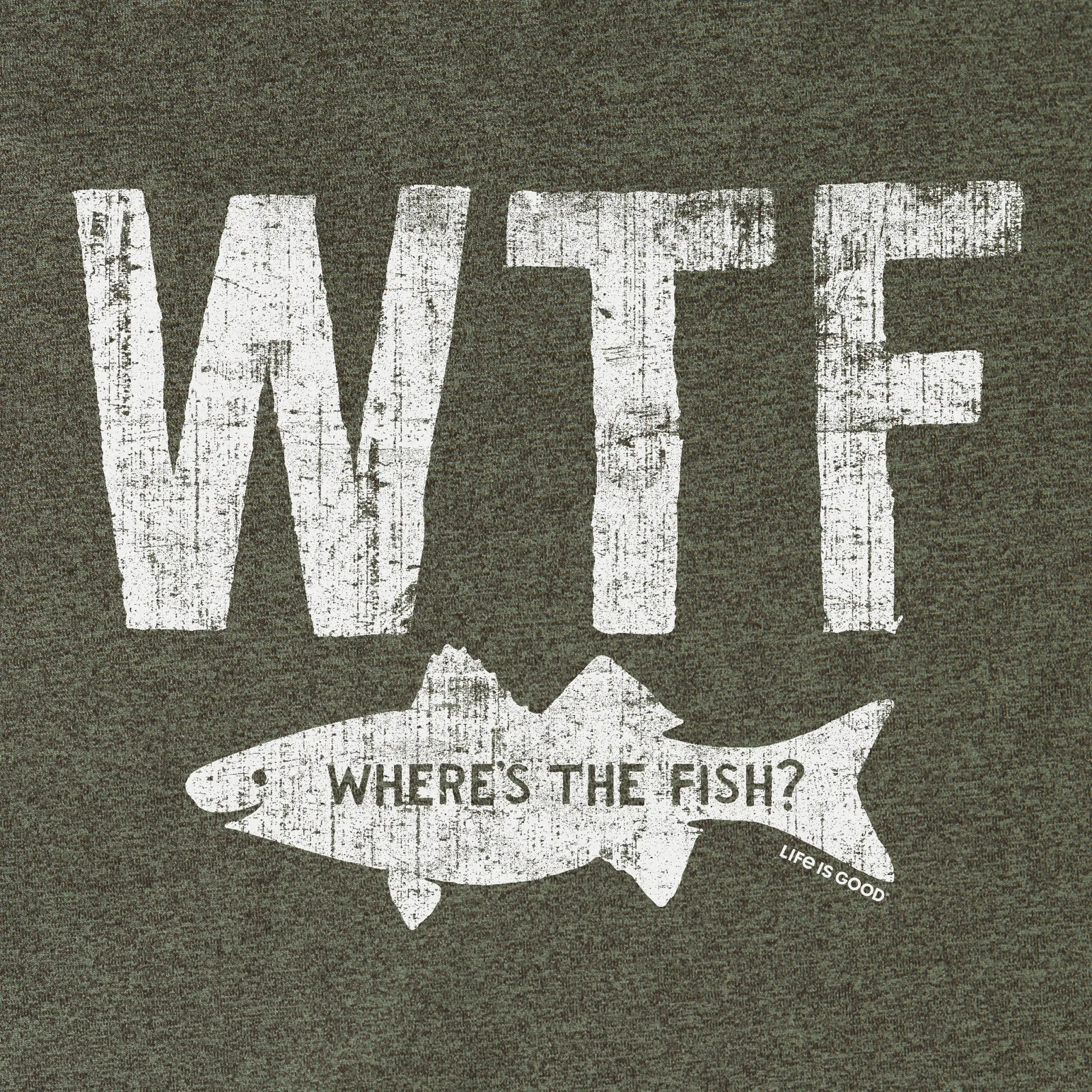 Men's WTF Long Sleeve Active Hooded Tee Life is Good