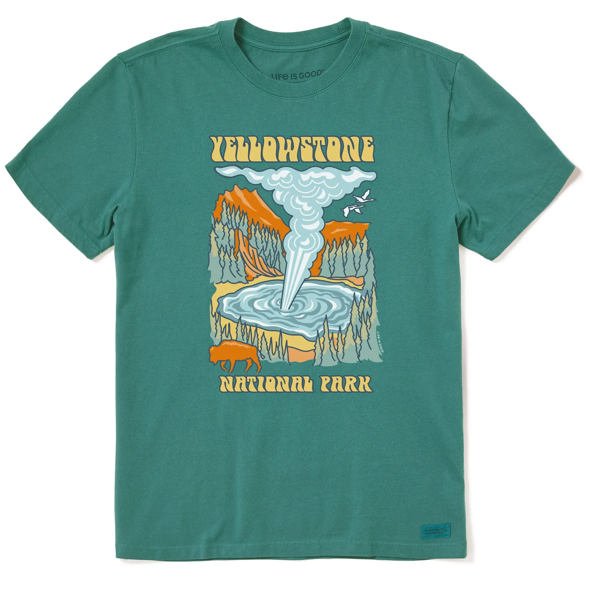 Men's Yellowstone Poster Short Sleeve Crusher Tee Life is Good