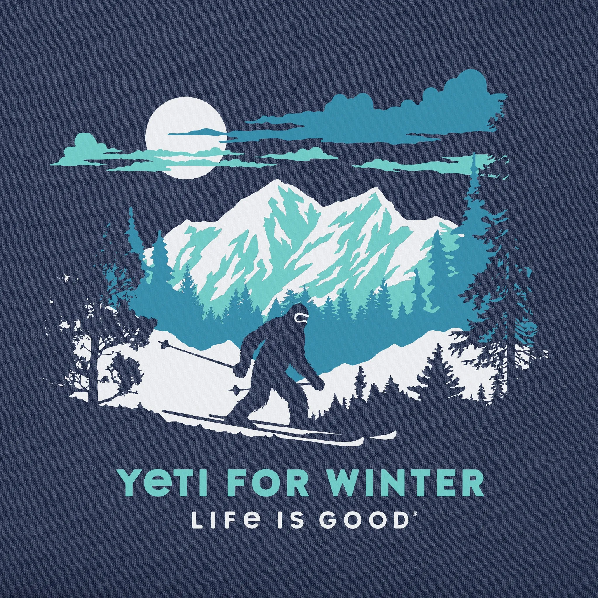 Men's Yeti for Winter Long Sleeve Crusher Tee Life is Good