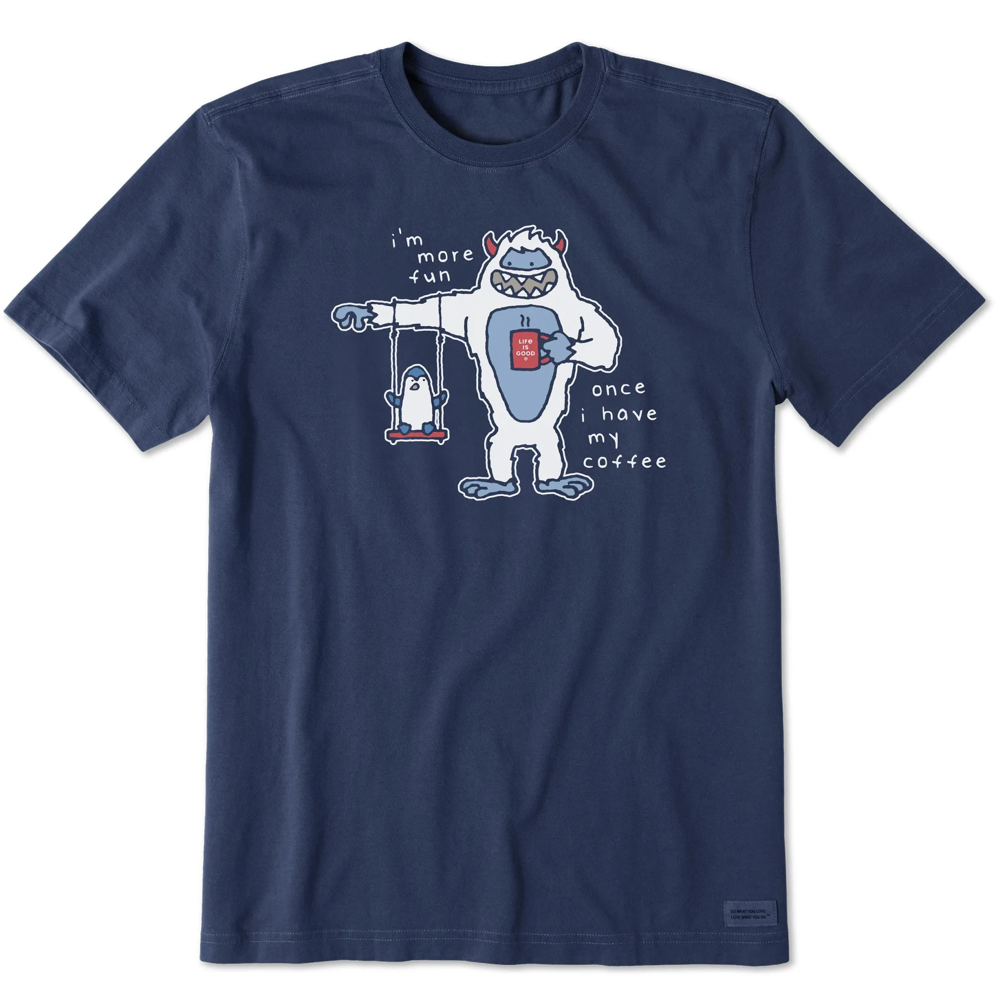 Men's Yeti Fun After Coffee Short Sleeve Crusher Tee Life is Good