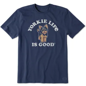 Men's Yorkie is Good Short Sleeve Crusher Tee Life is Good