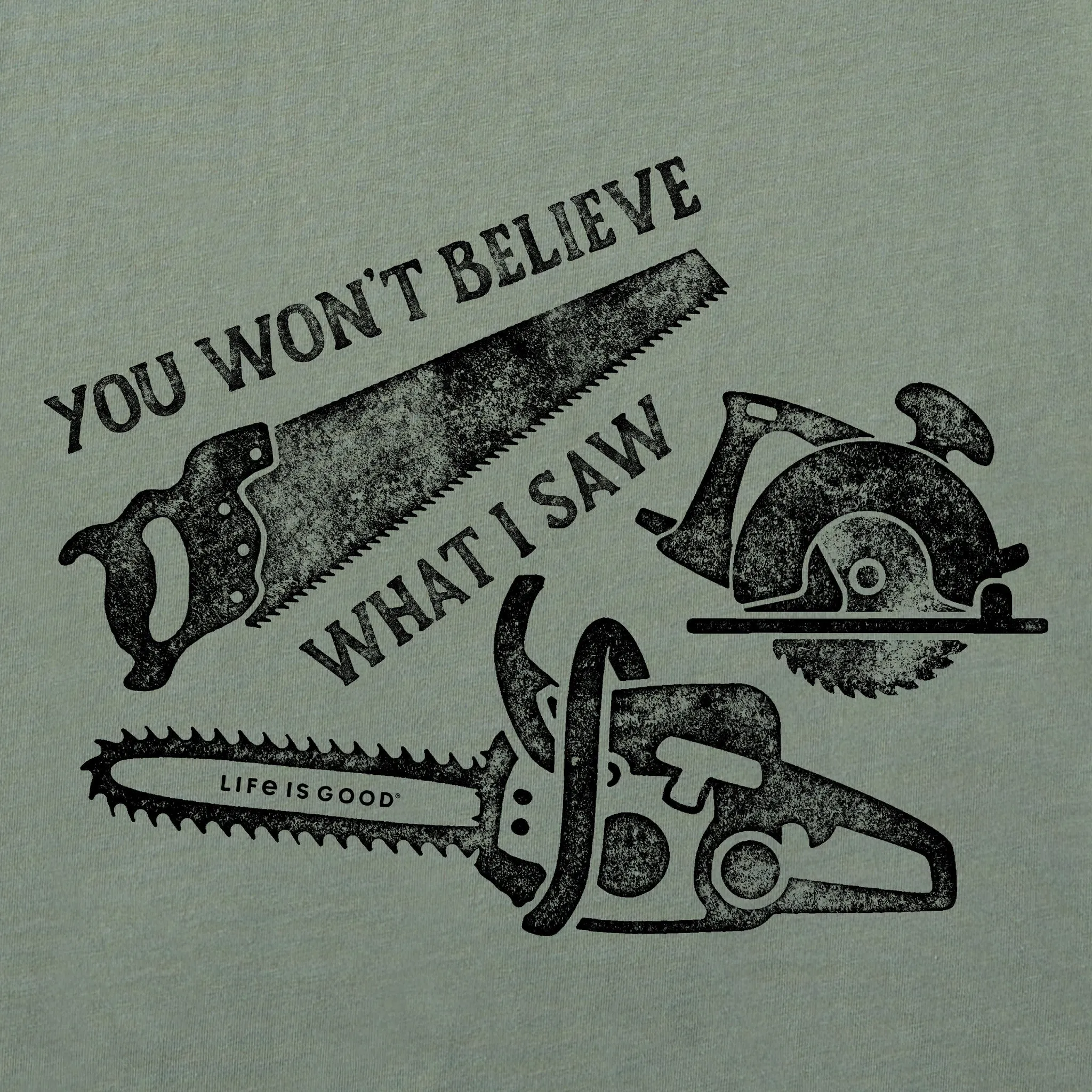 Men's You Won't Believe What I Saw Short Sleeve Crusher Tee Life is Good