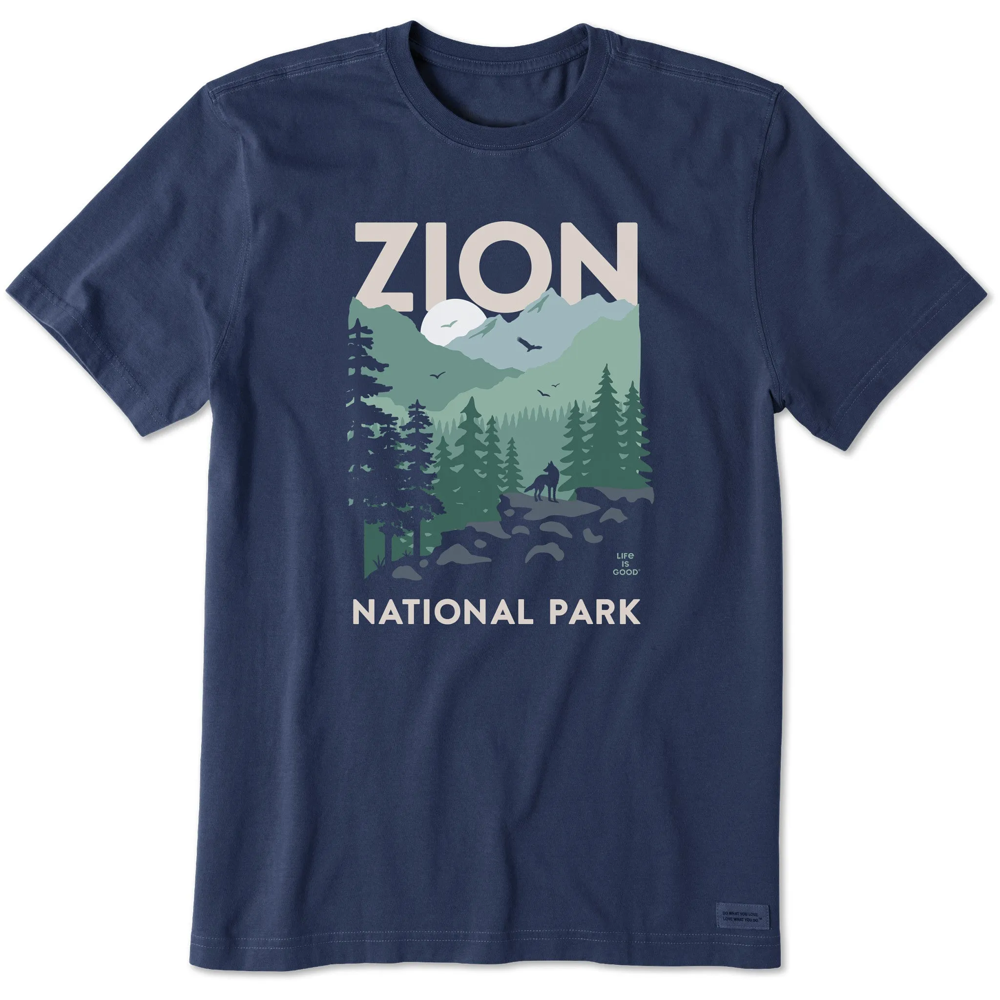 Men's Zion Wolf Short Sleeve Crusher Tee Life is Good