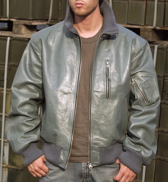 MIL-TEC GERMAN LEATHER FLYING JACKET Silvermans