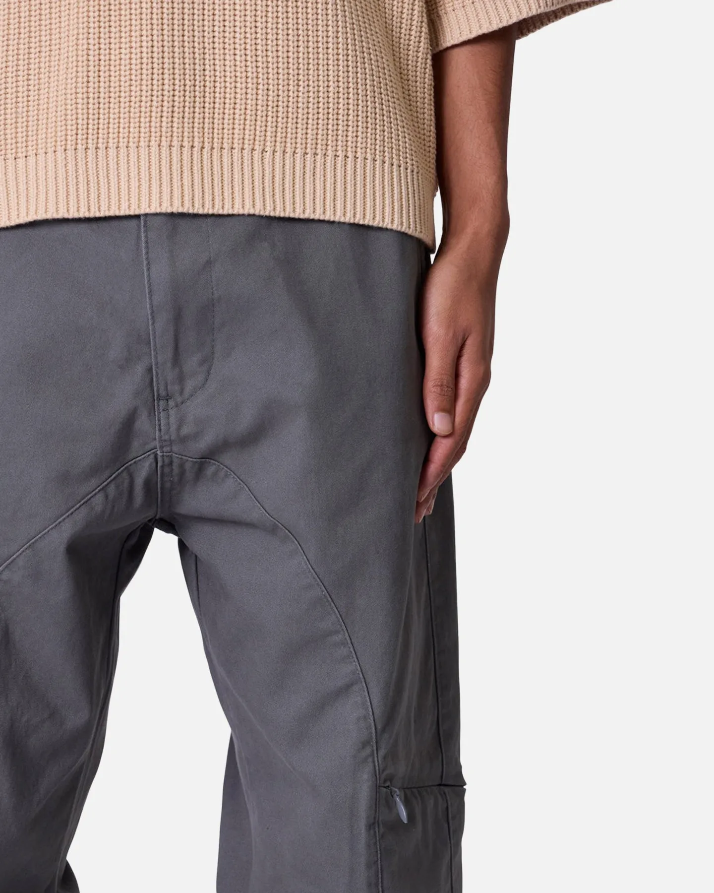 MNML Secret Zipper Cargo Pants Grey