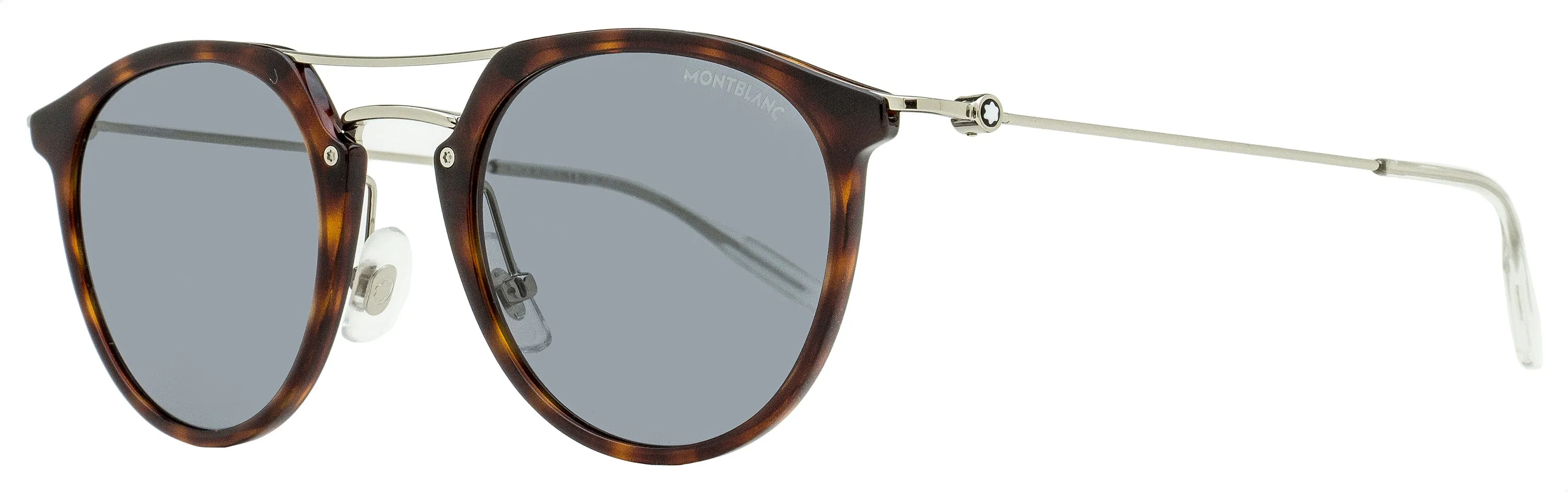 Montblanc Men's Pantos Sunglasses MB0204S 002 Havana/Silver 50mm