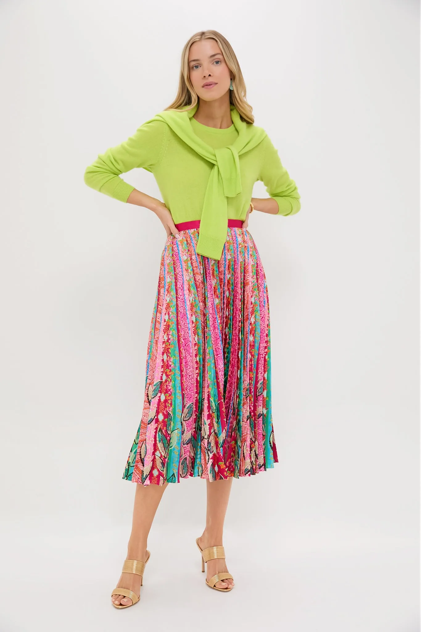 Mosaic Stripe Placement Kim Skirt