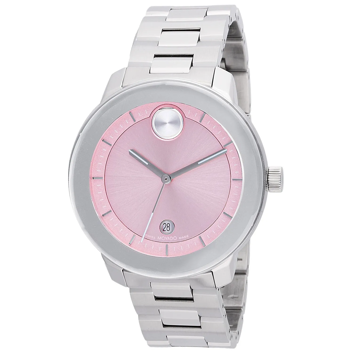 Movado Men's Bold Pink Dial Watch