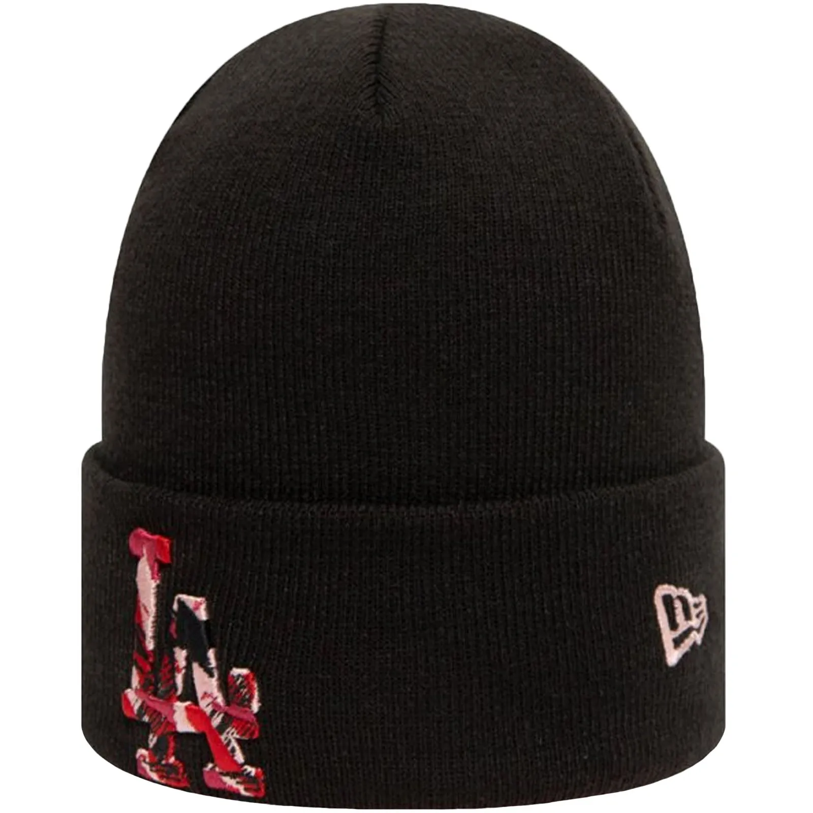 New Era Unisex LA Dodgers Camo Logo Beanie - Black