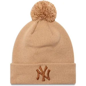 New Era Womens Knits New York Yankees NFL Bobble Hat - Beige