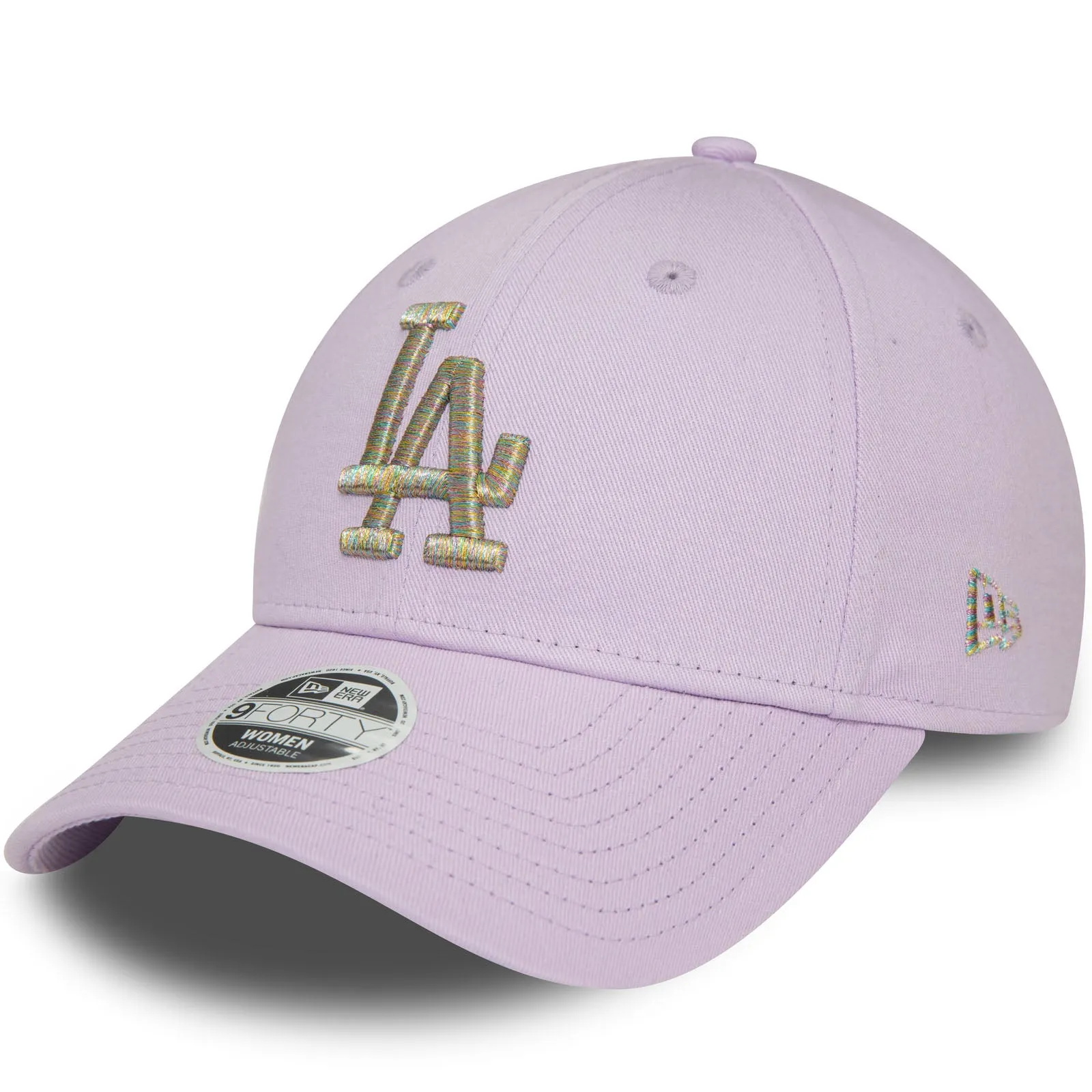 New Era Womens LA Dodgers Metallic Logo 9FORTY Baseball Cap - Purple