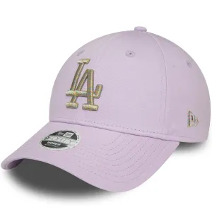New Era Womens LA Dodgers Metallic Logo 9FORTY Baseball Cap - Purple