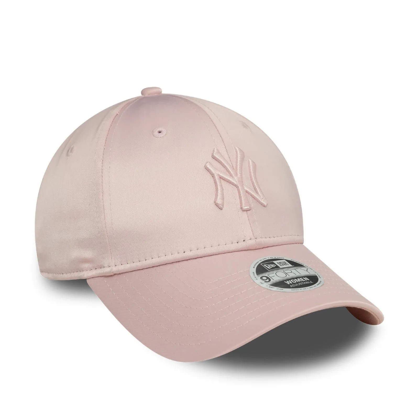 New Era Womens New York Yankees 9FORTY Satin Baseball Cap - Dark Pink - OSFM